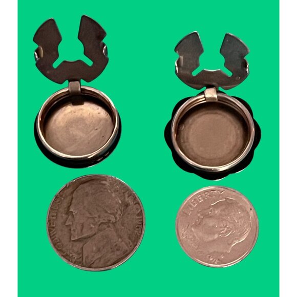 Vintage (Possibly) Sterling Silver Native American Hopi Button covers set - Picture 5 of 6